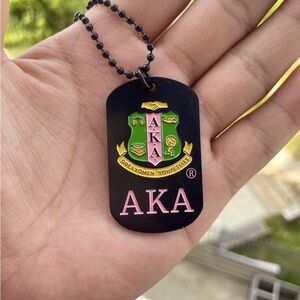 Alpha Kappa Alpha Dog Tag Black